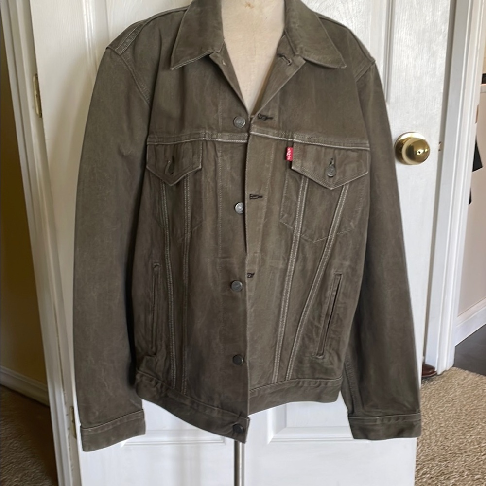 Levi's Khaki Green Denim Jacket